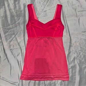 Lululemon Workout Athletic Top Tank Criss Cross Back Pink Size XS Extra Small